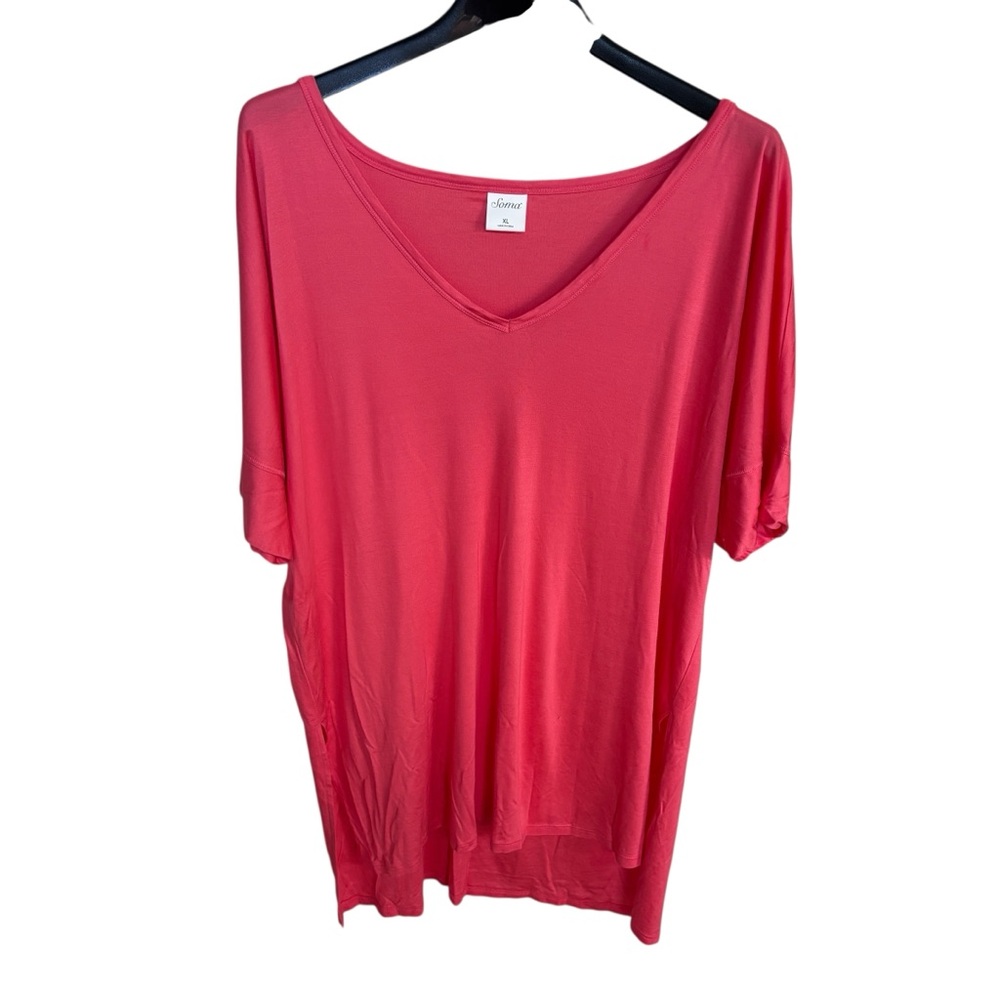 Soma Enraptured Fushia Sleep Gown Tshirt Women's XL